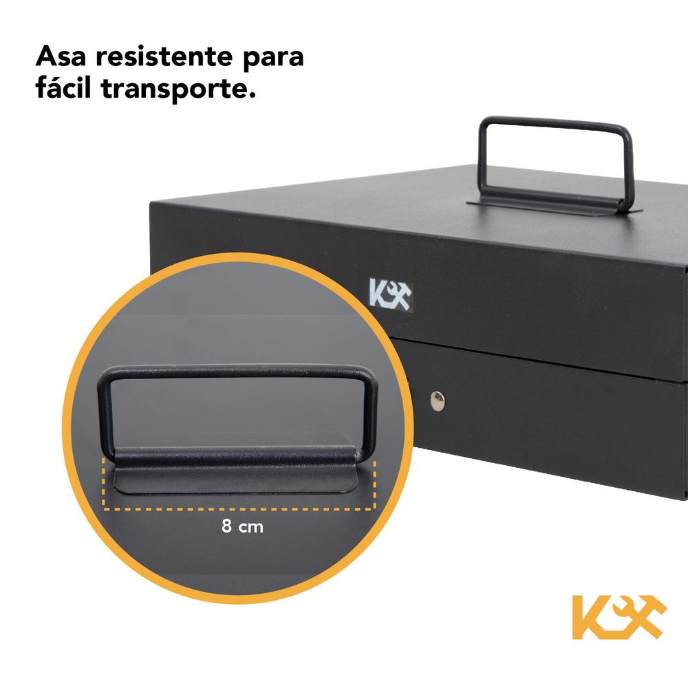 Caja Dinero de Combinacion 4 Clips en la Tapa para Billetes con Charola 6 Divisiones 29 cm Ts811 Kingsman