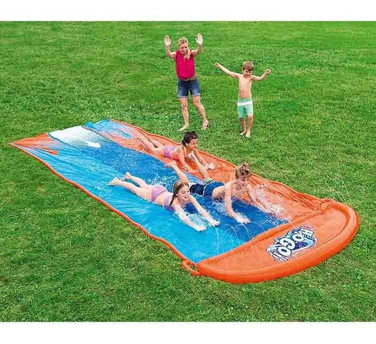 Tobogán Deslizador Triple Acuatica Resbaladero 4 88m Bestway