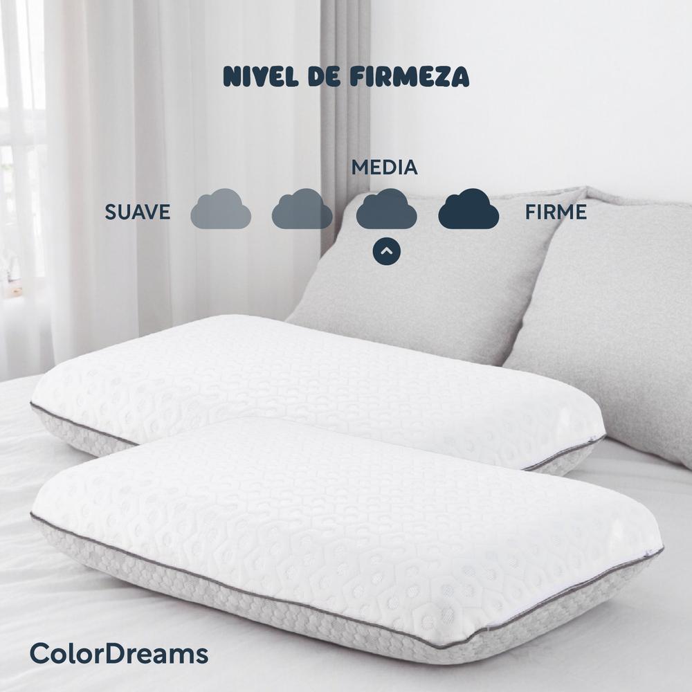 Almohadas 2 en 1 Cooling Gel Con Infusión De Carbón 2 Pzas