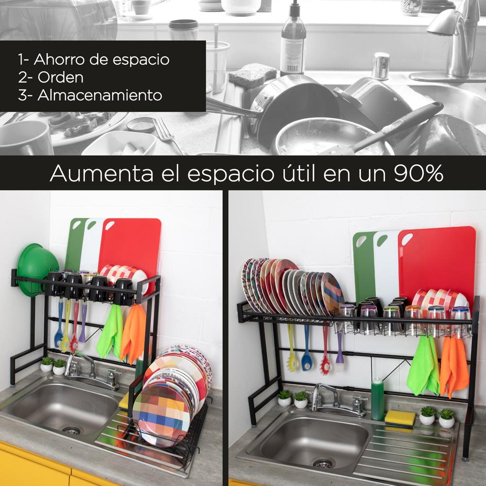 Escurridor De Platos Acero Inoxidable Para Fregadero