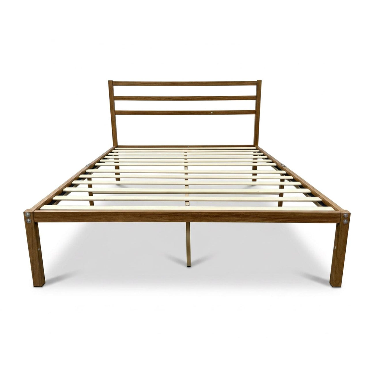 Base Cama Matrimonial Metal y Madera Minimalista Resistente