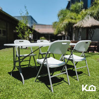 Thumbnail for Silla Plegable Plastico Blanca 45x50x88 cm KingsHouse
