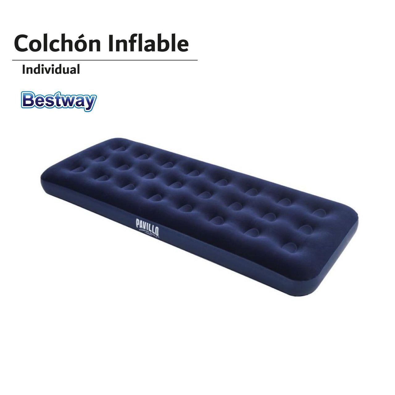 Colchón Inflable Pavillo Individual Azul 185x76x22cm Bestway