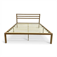 Thumbnail for Base Cama Queen Size Metal y Madera Minimalista Resistente
