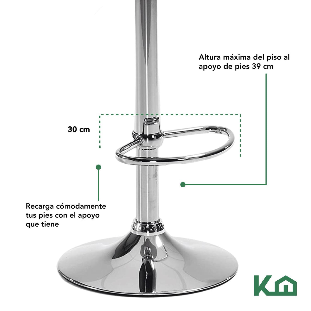 Banco Silla De Comedor Giratorio Respaldo Cafeteria Cocina