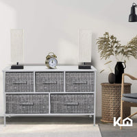 Thumbnail for Comoda Cajonera de 5 Cajones Mueble Organizador Tela Madera