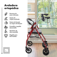 Thumbnail for Andadera Adulto Ortopedica Con Asiento Silla Todo Terreno
