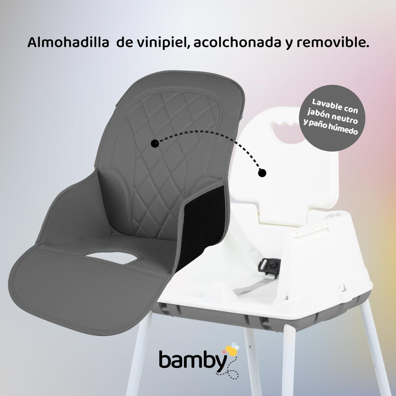 Silla Periquera Alta De Bebe Para Comer Con Charola 5 En 1