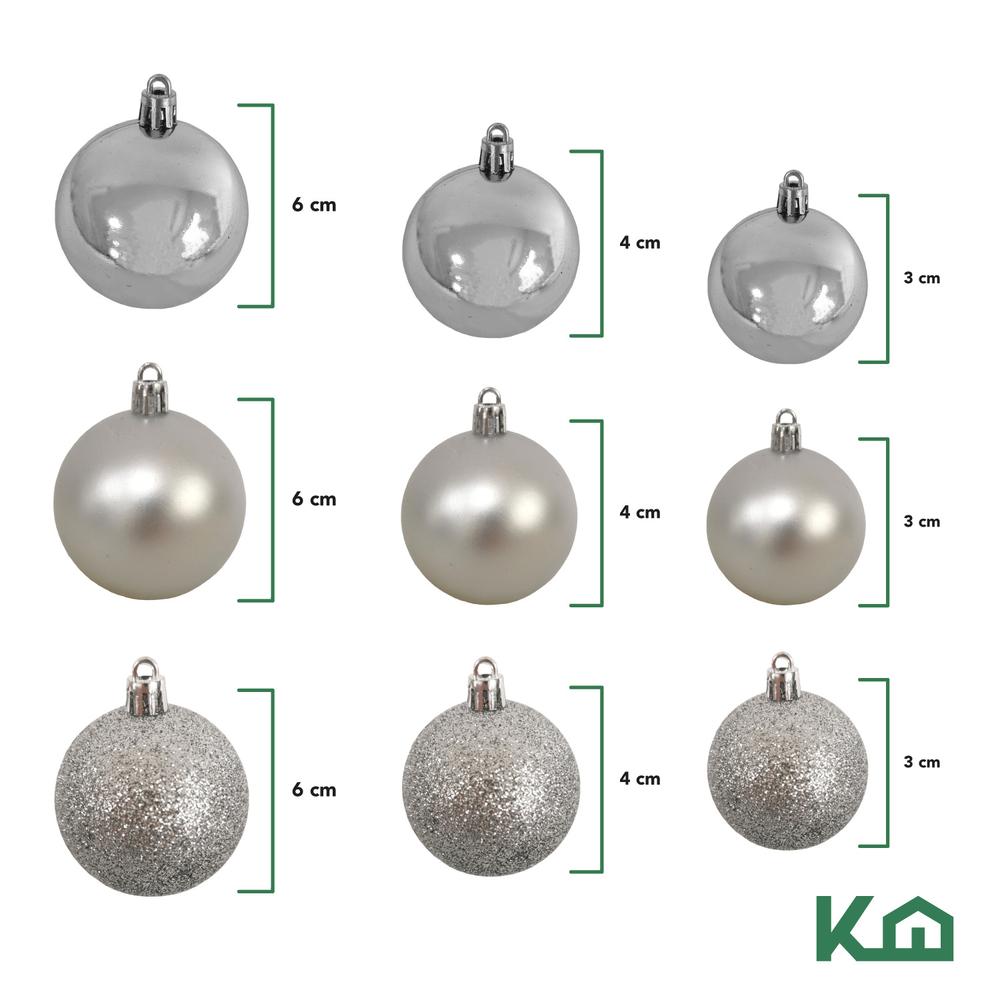 Adornos Navidad 72 Piezas Decoración Esferas 3,4 y 6cm