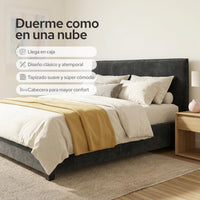 Thumbnail for Cama King Size Color Dreams | Madera Tapizada | 204x200 cm