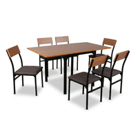 Thumbnail for Comedor Mesa Extensible Rectangular 6 Sillas Madera Moderno