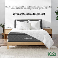 Thumbnail for Colchón Matrimonial Memory + Juego De Sábanas + Edredón 5 Pz