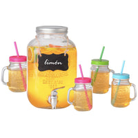 Thumbnail for Juego De Dispensador 5 Litros Bebidas Mason Jar Con 4 Vasos