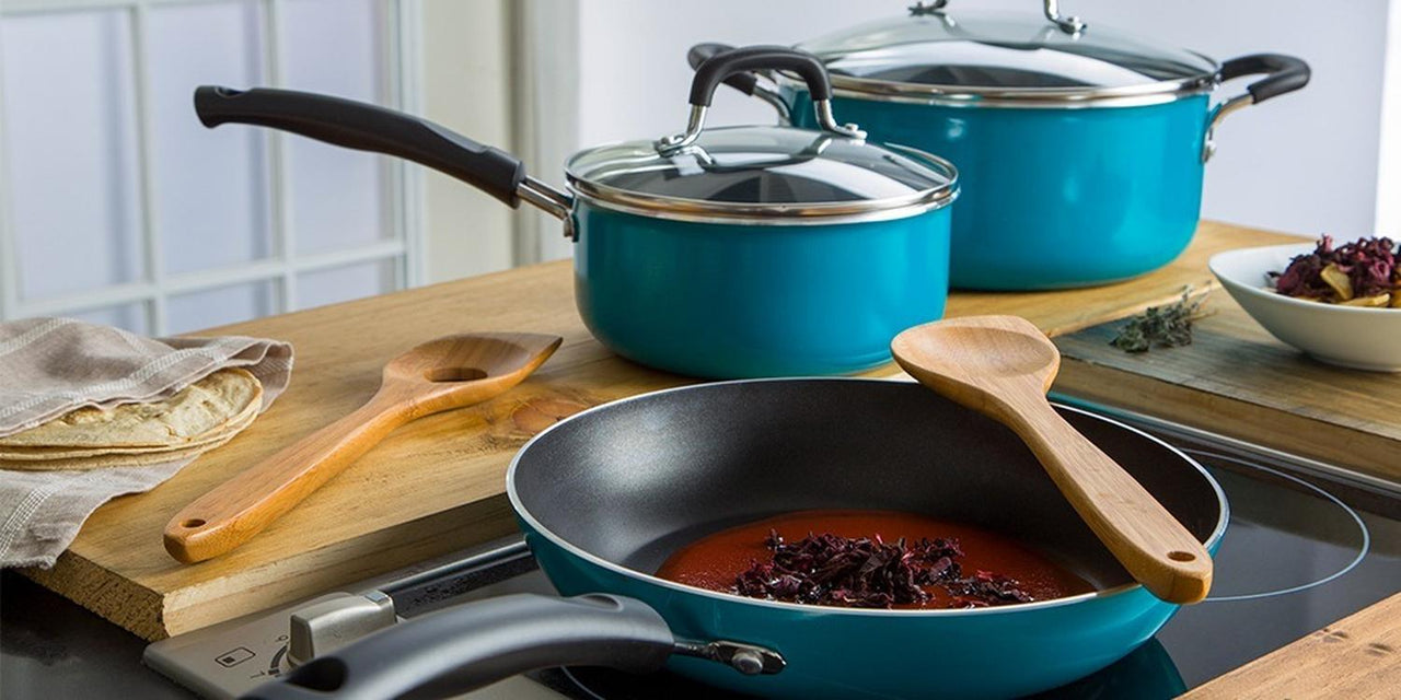 Bateria De Cocina Gourmet 7 Pcs Cucharon Madera Tramontina