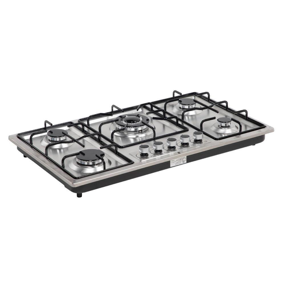 Parrilla Gas Aluminio 5 Quemadores Hierro 127v Empotrable