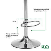 Thumbnail for Banco Silla De Comedor Giratorio Respaldo Cafeteria Cocina