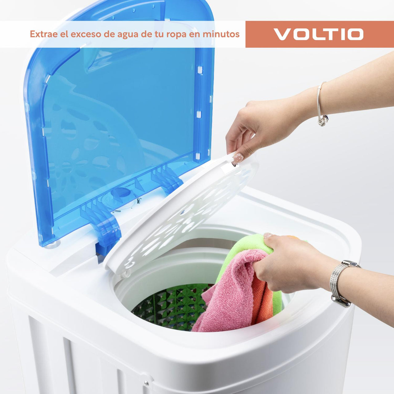 Secadora Centrífuga Eléctrica de 8 kg Acero Inoxidable
