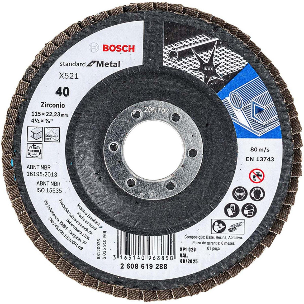 Disco Flap para Metal Grano 40 2608619288 Bosch