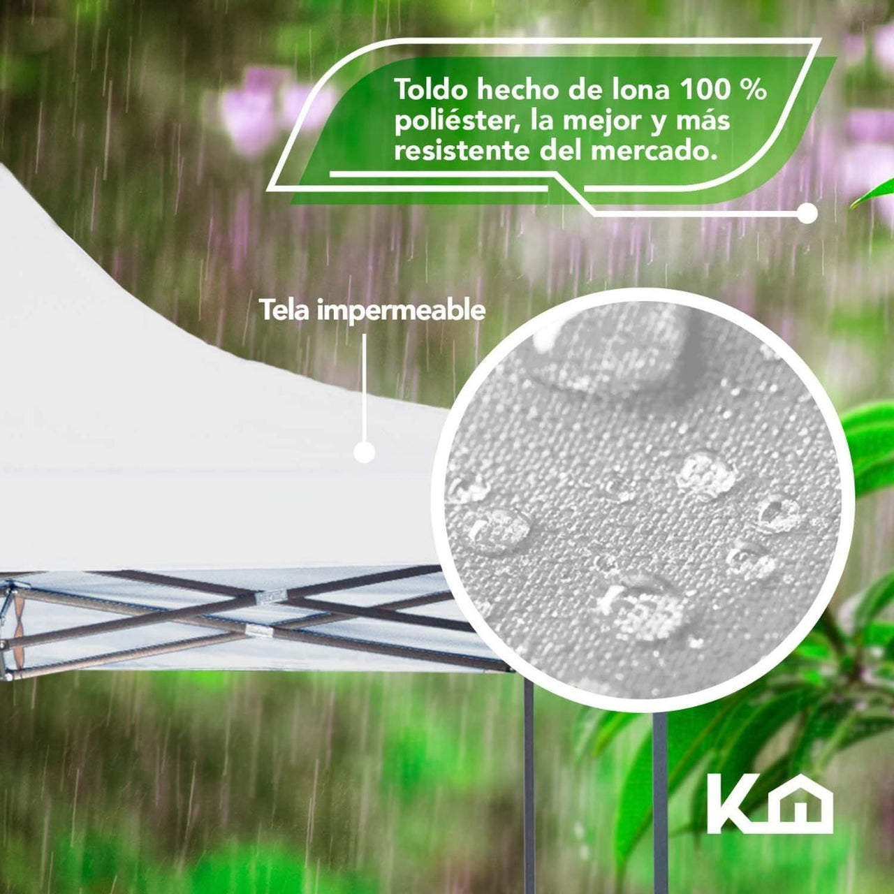 Toldo Carpa Impermeable Plegable De Acero 3x6m Kingsman