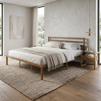 Thumbnail for Base Cama King Size Metal y Madera Minimalista Resistente