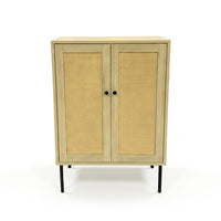 Thumbnail for Credenza Bufetera Aparador 2 Puertas Moderna Madera y Metal