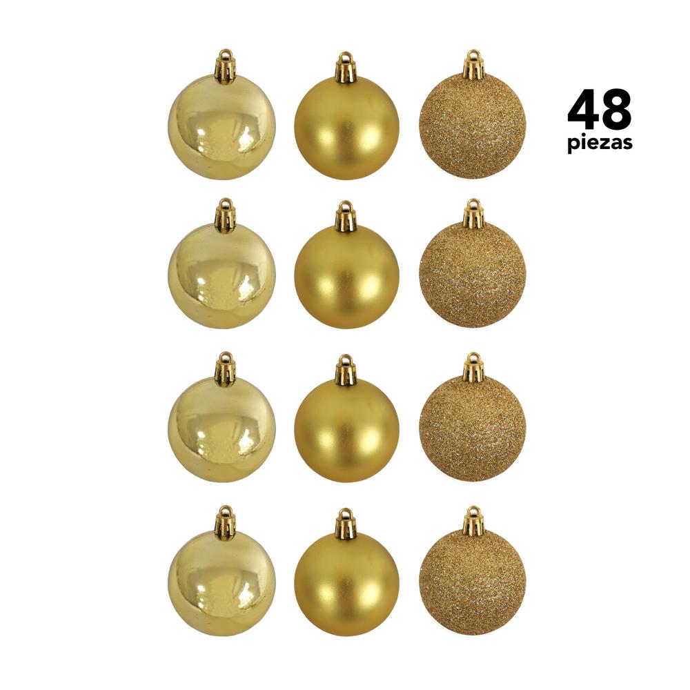 Adorno Navidad 48pz Decoracion Esferas Navideñas 4cm