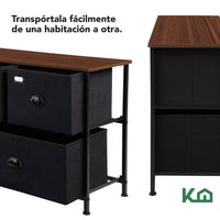 Thumbnail for Comoda Cajonera de 5 Cajones Mueble Organizador Tela Madera