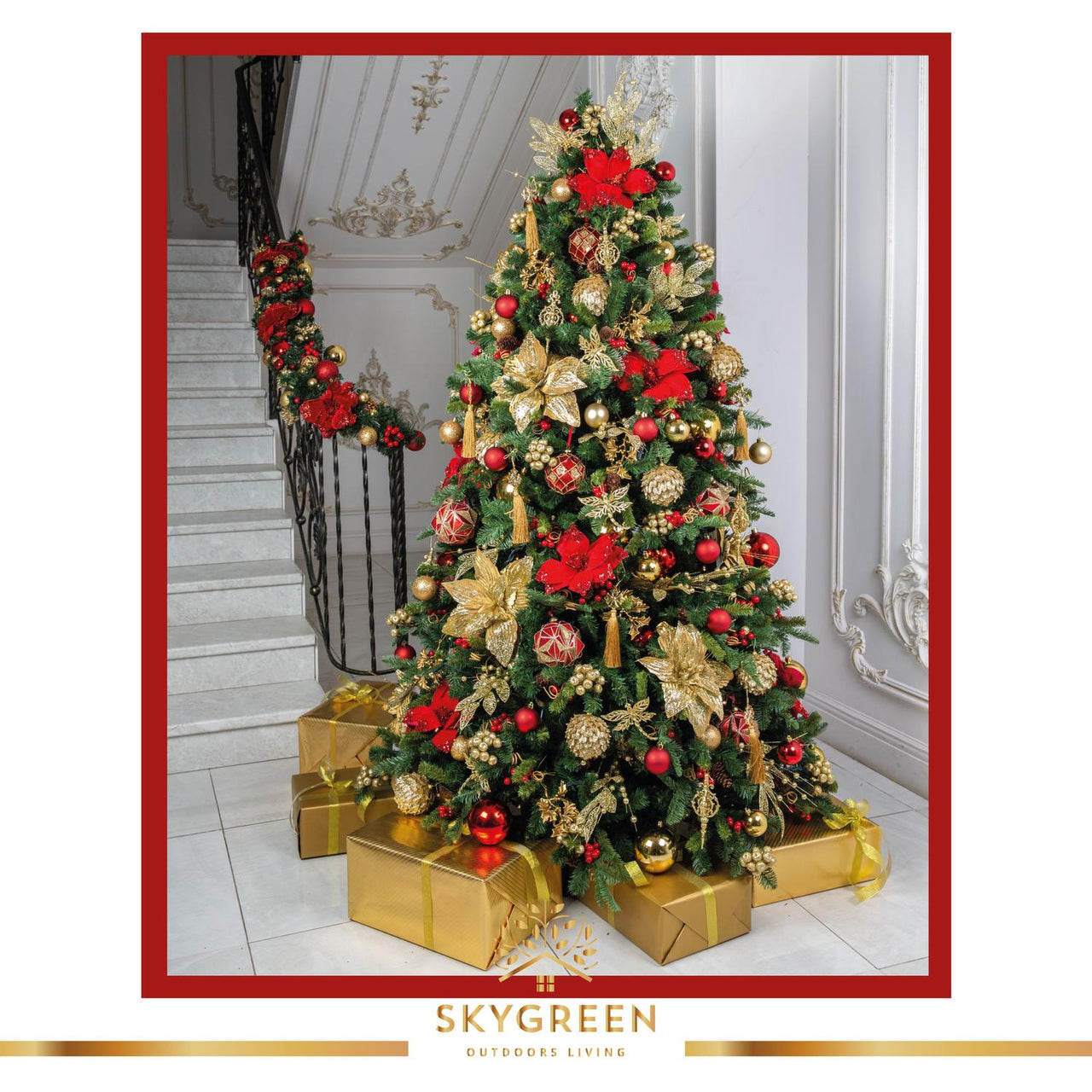 Árbol De Navidad Pino Artificial 1.80m Frondoso Follaje