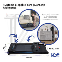 Thumbnail for Caminadora Electrica Plegable Color Negro Kingsports