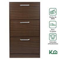 Thumbnail for Mueble Zapatero Zapatera Organizador Madera 18 Pares Hogar