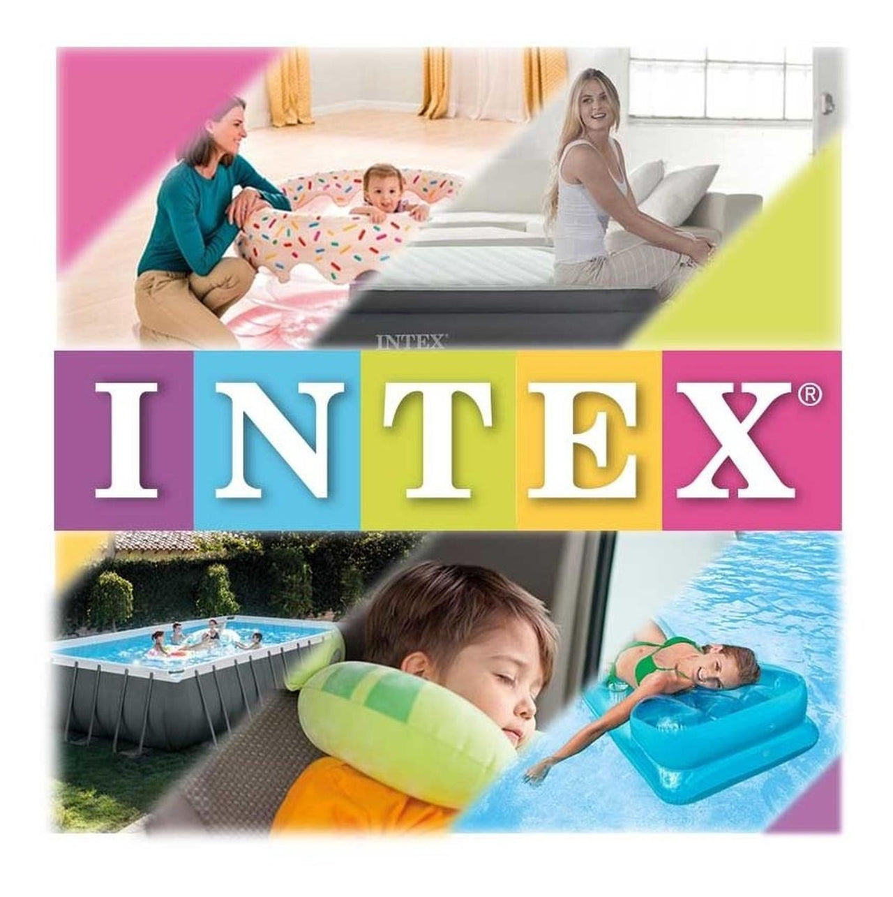 Alberca Inflable Circular Crystal Azul De Niño Hogar Intex