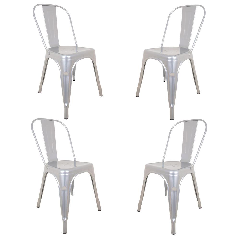 Silla Tolix Metal Comedor Casa Restaurante Exterior 4 Piezas