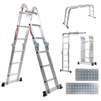 Thumbnail for Escalera Multiposiciones De Aluminio 3.5 Metros 12 Peldaños