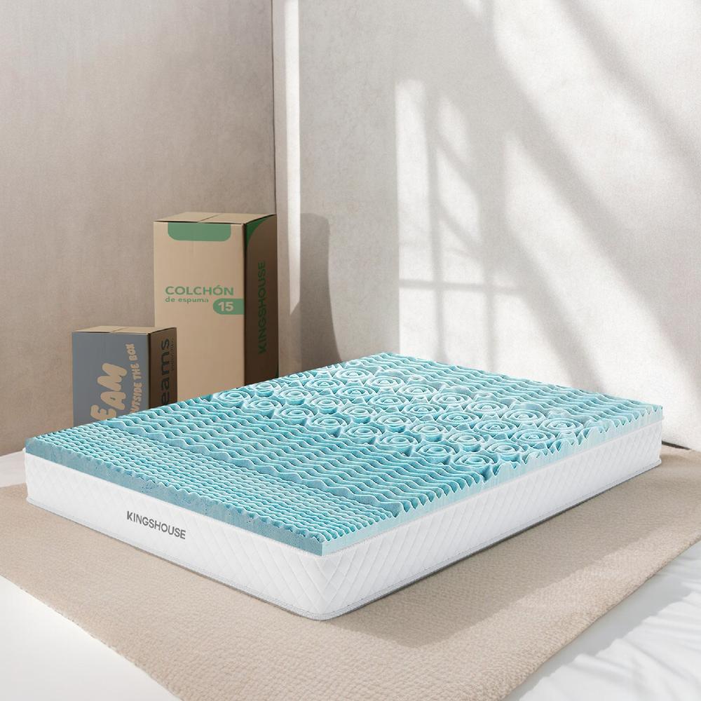 Colchón Cubrecolchón Matrimonial De Espuma Memory Set Pz