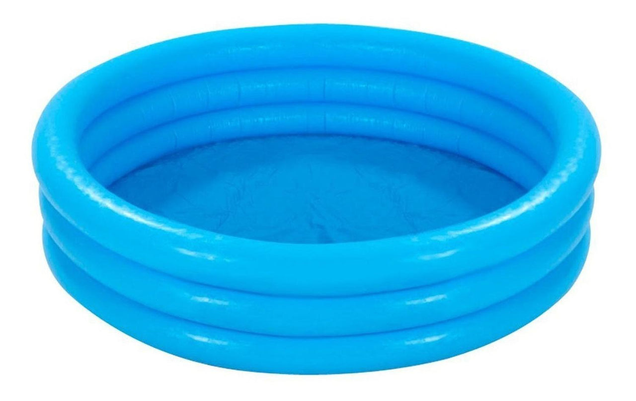 Alberca Inflable Circular Crystal Azul De Niño Hogar Intex