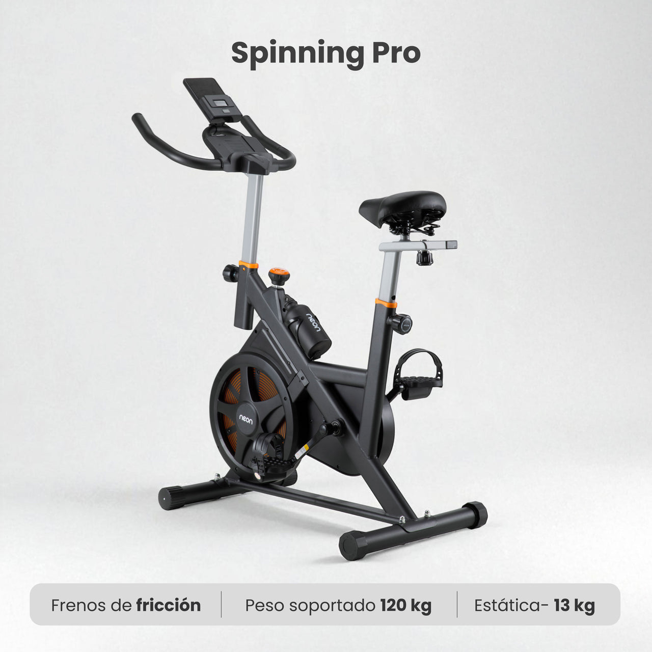 Bicicleta Fija Spinning Pro Rueda 13kg Estática Cardio Hogar