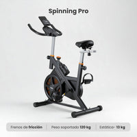 Thumbnail for Bicicleta Fija Spinning Pro Rueda 13kg Estática Cardio Hogar