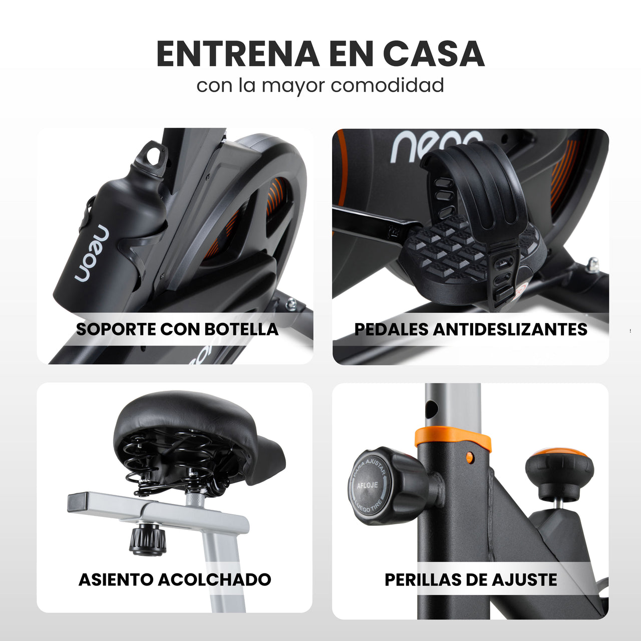 Bicicleta Fija Spinning Pro Rueda 13kg Estática Cardio Hogar