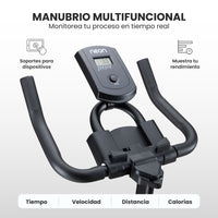 Thumbnail for Bicicleta Fija Spinning Pro Rueda 8kg Estática Cardio Hogar