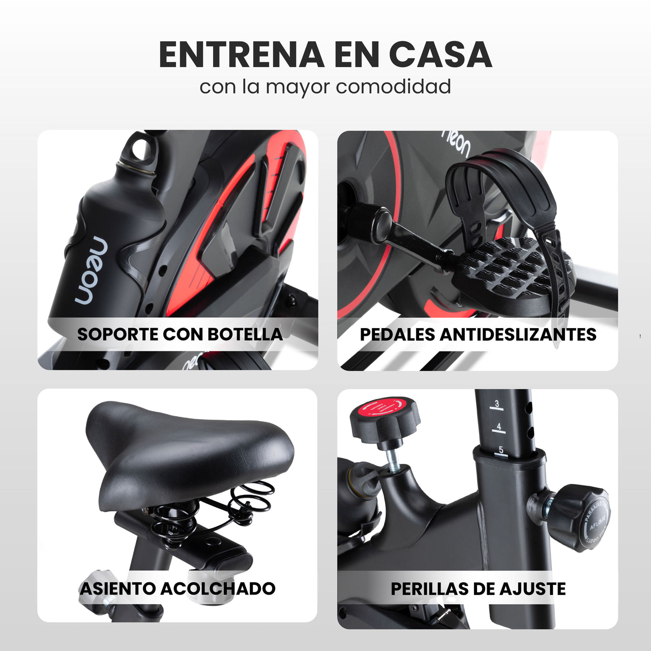 Bicicleta Fija Spinning Pro Rueda 8kg Estática Cardio Hogar