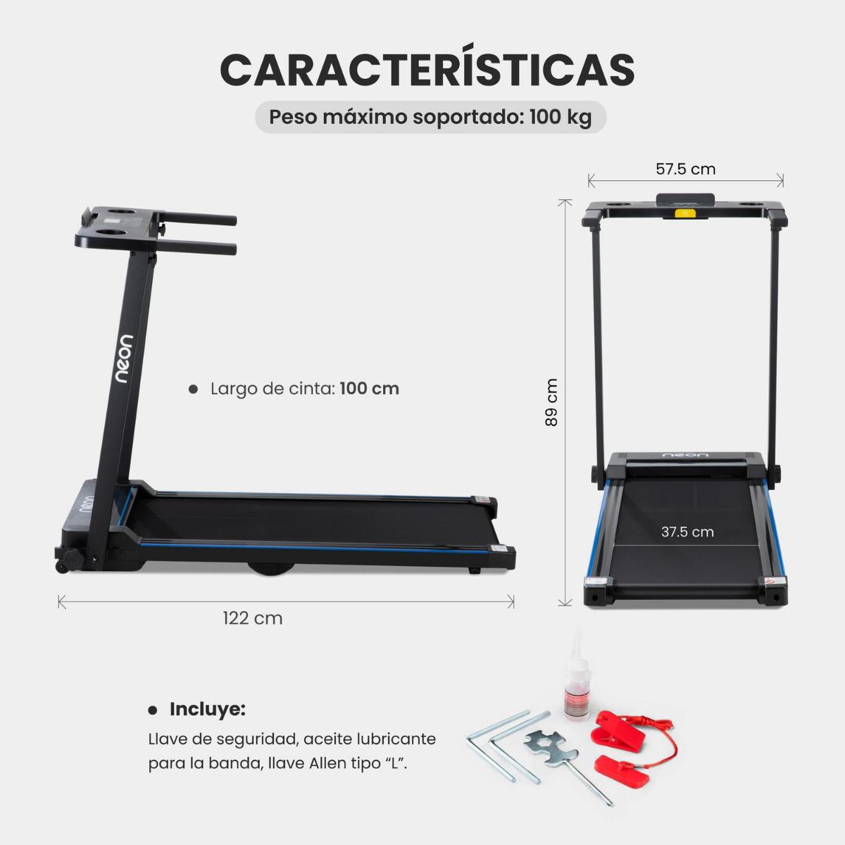 Caminadora Eléctrica Plegable Pantalla LCD