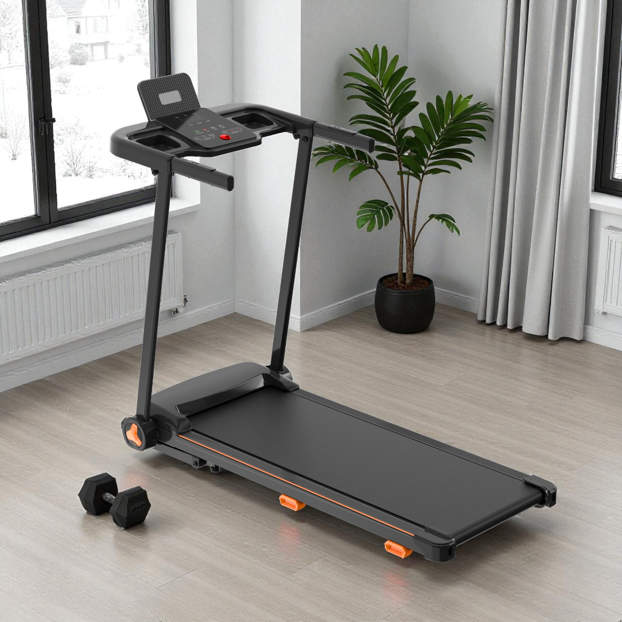 Caminadora Eléctrica Plegable 2 HP Banda Correr Vel 1-10km/h