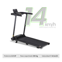 Thumbnail for Caminadora Corredora Eléctrica 2 HP 14 Km/h Monitor Digital