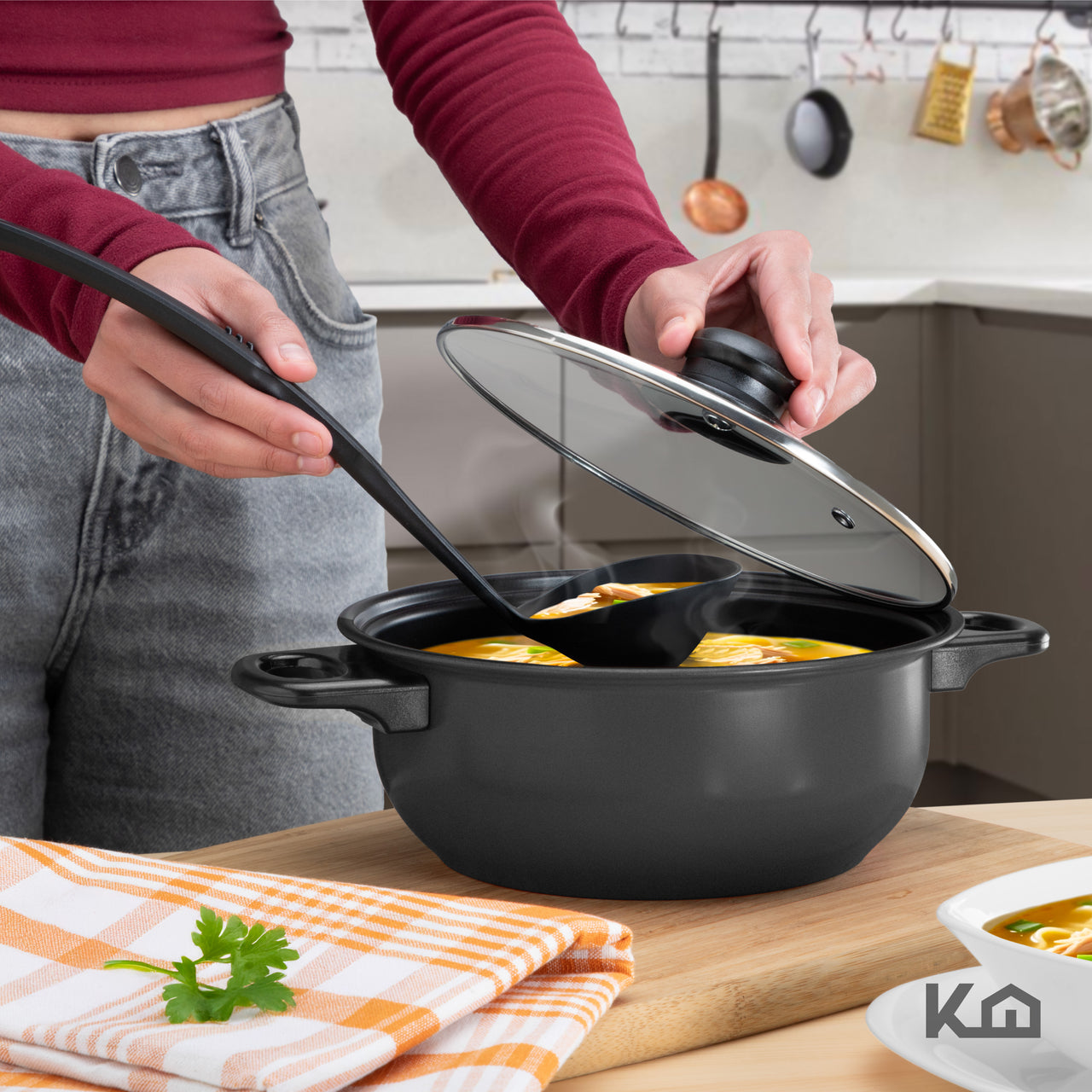 Juego de Ollas, Sartenes, Comal y Utensilios Cocina 16 Pzas