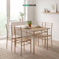 Thumbnail for Comedor Moderno Rectangular 5 Piezas Con 4 Sillas y Mesa