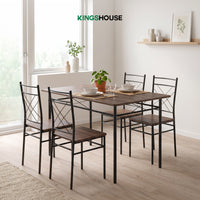 Thumbnail for Comedor Moderno Rectangular 5 Piezas Con 4 Sillas y Mesa