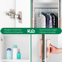 Thumbnail for Ropero Closet Armario Ropa de Madera 6 Puertas y 2 Cajones