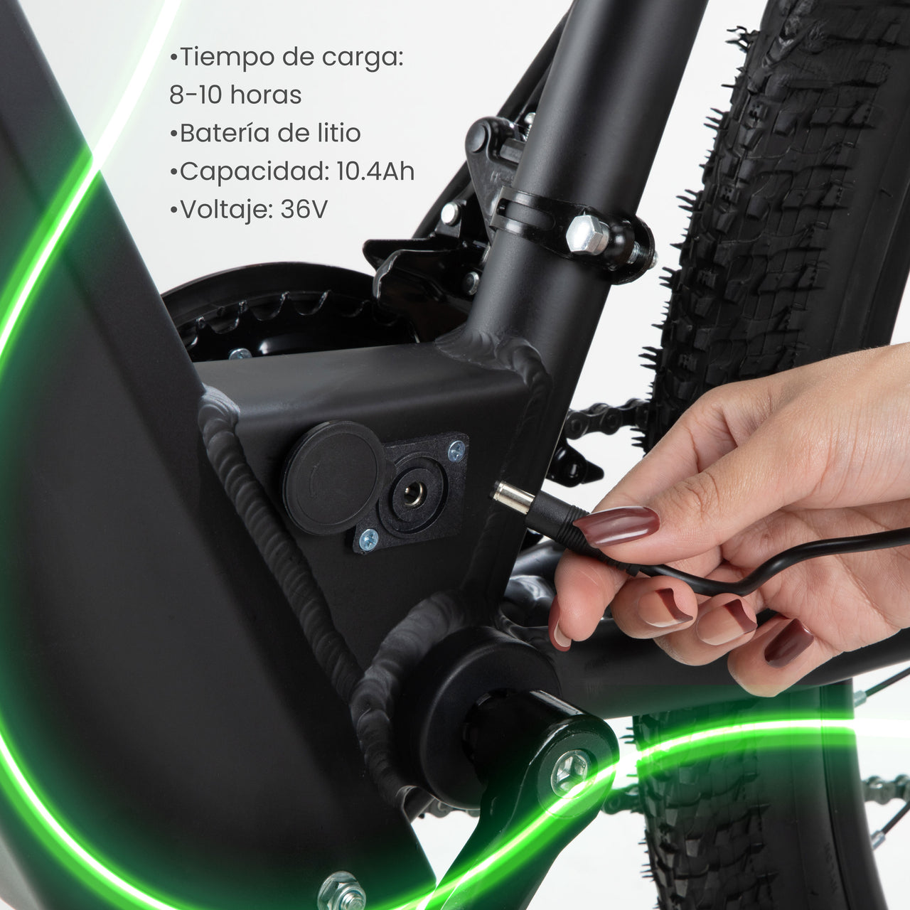 Bicicleta Eléctrica Aluminio R27.5 Freno Disco Shimano 21 V