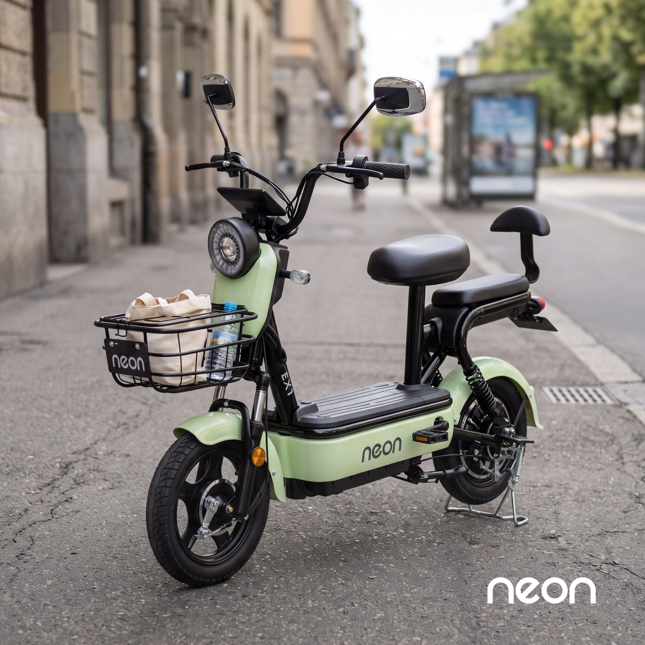 Bicicleta Eléctrica 350w 38km/h Acero 150 Kg Canastilla 50km