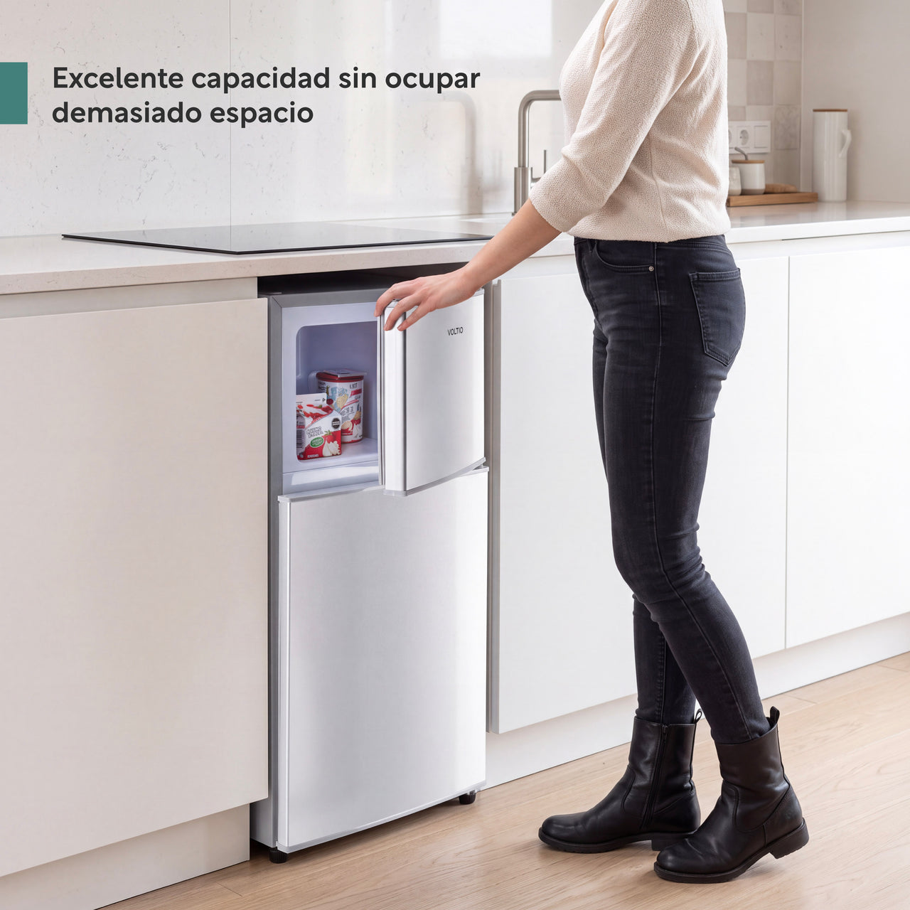 Refrigerador Frigobar 85 L 3 Pies Doble Puerta Congelador